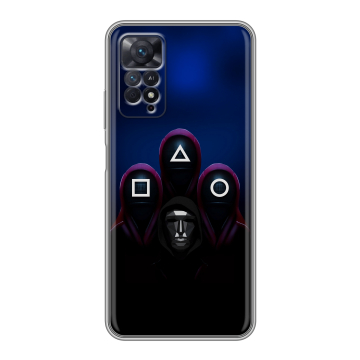 Силиконовый чехол на Xiaomi Redmi Note 11 Pro с принтом Игра Кальмара Силиконовый чехол на Xiaomi Redmi Note 11 Pro с принтом Игра Кальмара