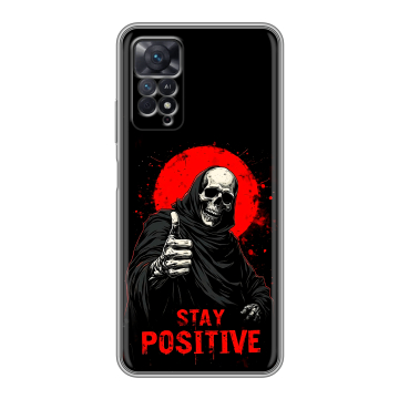 Силиконовый чехол на Xiaomi Redmi Note 11 Pro с принтом смешной скелет Силиконовый чехол на Xiaomi Redmi Note 11 Pro с принтом смешной скелет