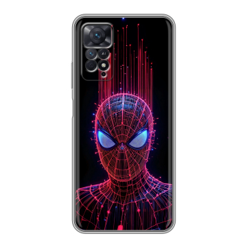 Силиконовый чехол на Xiaomi Redmi Note 11 Pro с принтом Spiderman Человек паук