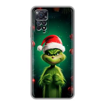 Силиконовый чехол на Xiaomi Redmi Note 11 Pro с принтом Гринч Новый год Рождество Силиконовый чехол на Xiaomi Redmi Note 11 Pro с принтом Гринч Новый год Рождество