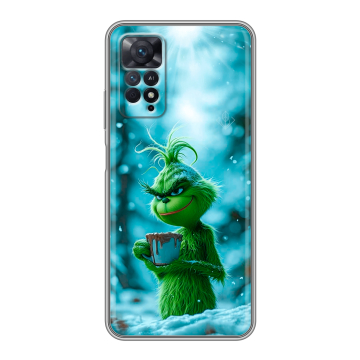 Силиконовый чехол на Xiaomi Redmi Note 11 Pro с принтом Новый год гринч Силиконовый чехол на Xiaomi Redmi Note 11 Pro с принтом Новый год гринч