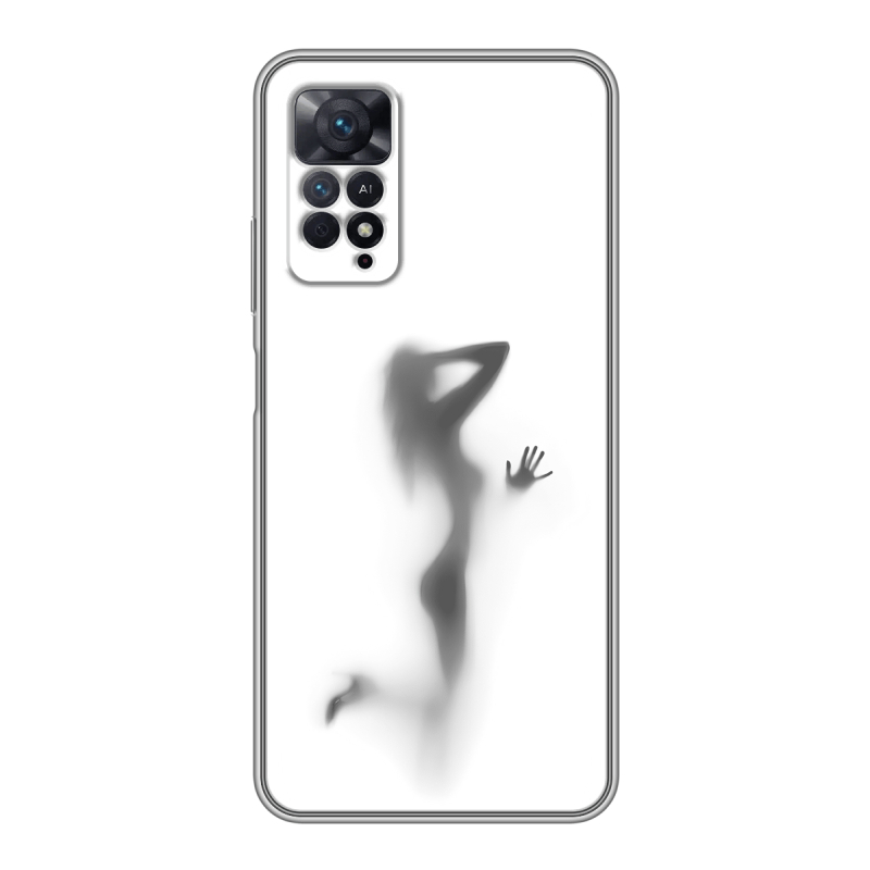 Силиконовый противоударный чехол на Xiaomi Redmi Note 11 Pro с принтом Силуэт Силиконовый противоударный чехол на Xiaomi Redmi Note 11 Pro с принтом Силуэт