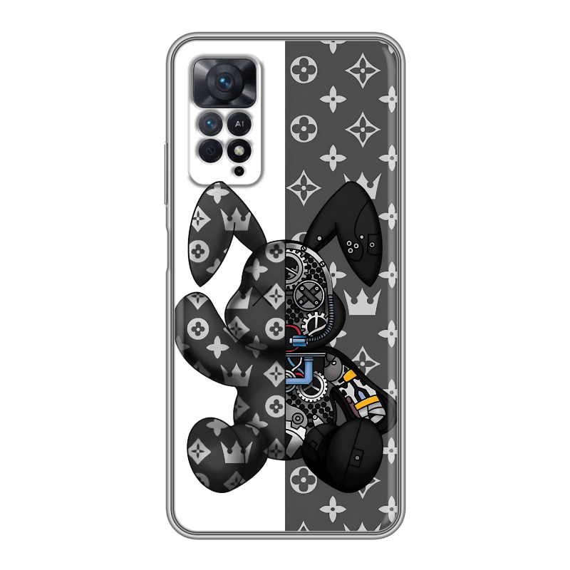 Силиконовый чехол на Xiaomi Redmi Note 11 Pro с принтом Луи робот Силиконовый чехол на Xiaomi Redmi Note 11 Pro с принтом Луи робот