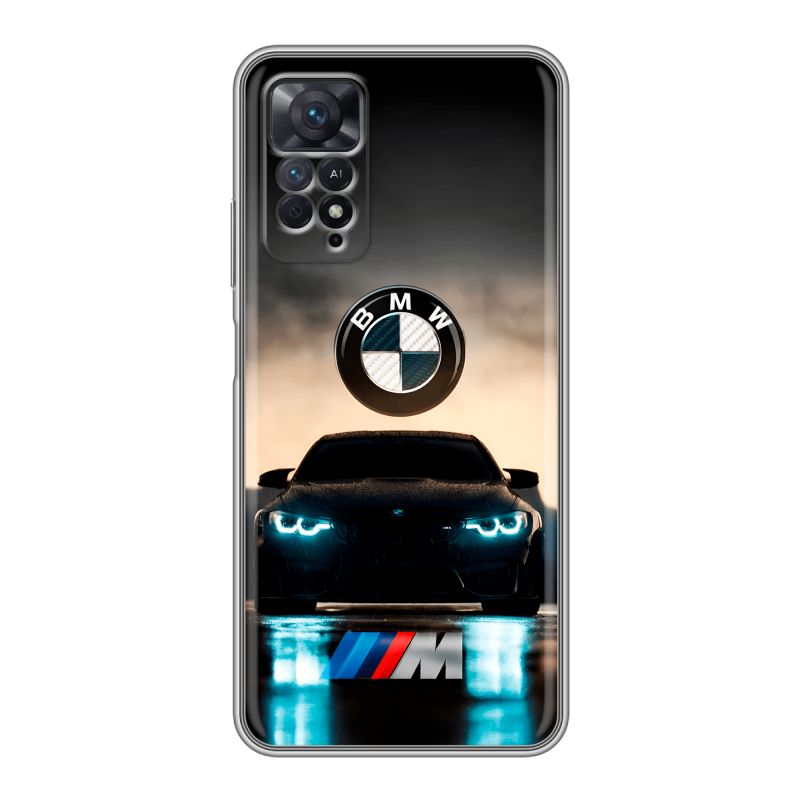 Силиконовый чехол на Xiaomi Redmi Note 11 Pro с принтом БМВ BMW Силиконовый чехол на Xiaomi Redmi Note 11 Pro с принтом БМВ BMW