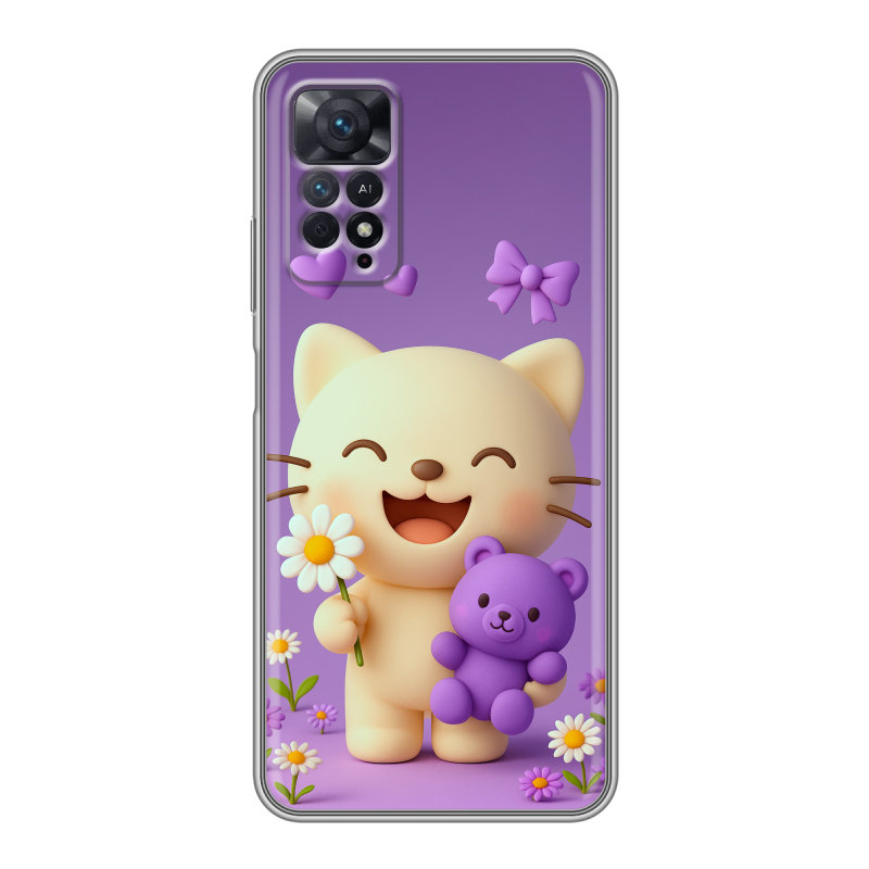 Силиконовый чехол на Xiaomi Redmi Note 11 Pro с принтом для девочек Силиконовый чехол на Xiaomi Redmi Note 11 Pro с принтом для девочек
