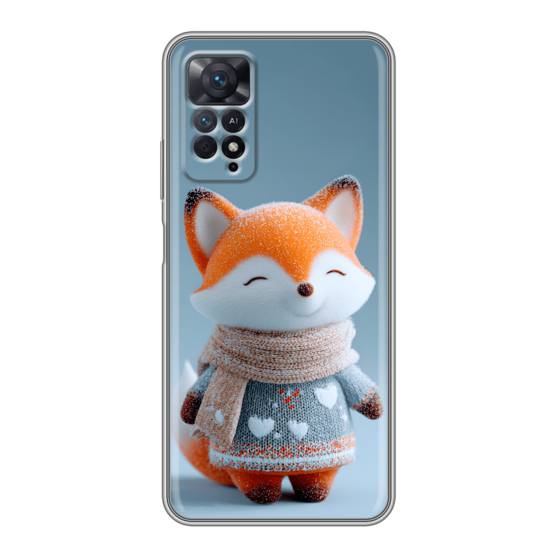 Силиконовый чехол на Xiaomi Redmi Note 11 Pro с принтом Лиса Силиконовый чехол на Xiaomi Redmi Note 11 Pro с принтом Лиса
