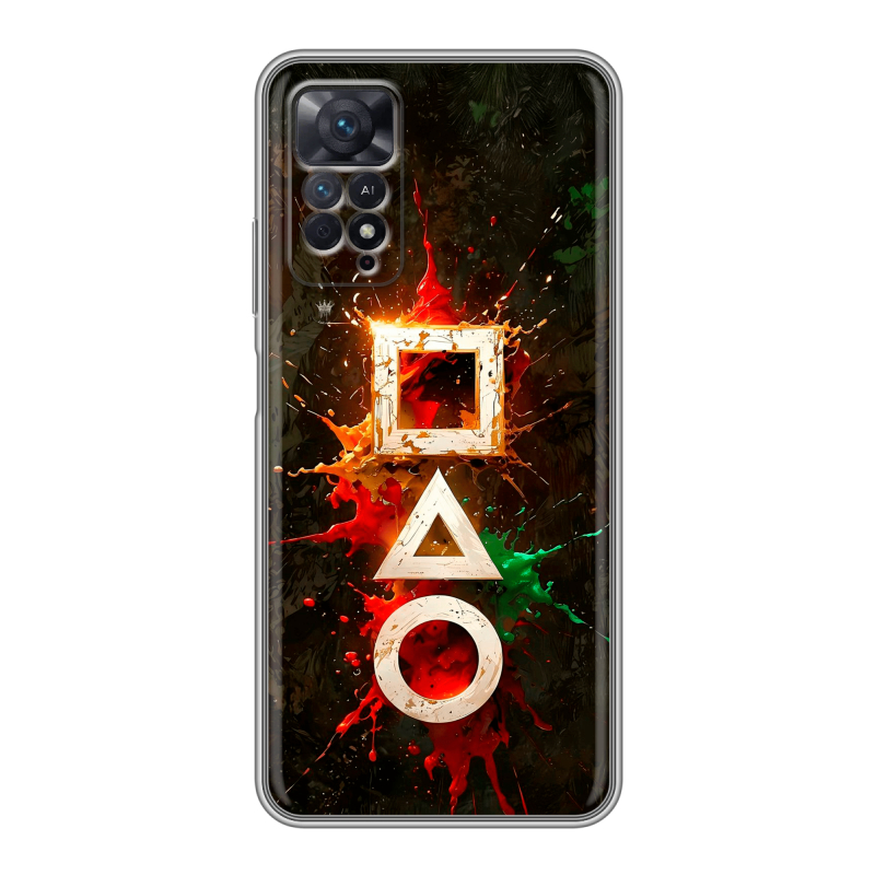 Силиконовый чехол на Xiaomi Redmi Note 11 Pro с принтом Squid Game Игра кальмара Силиконовый чехол на Xiaomi Redmi Note 11 Pro с принтом Squid Game Игра кальмара