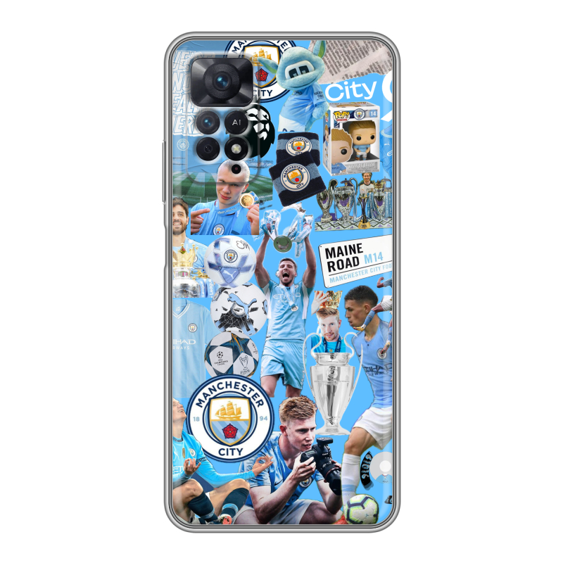 Силиконовый чехол на Xiaomi Redmi Note 11 Pro с принтом Man City Манчестер Сити Силиконовый чехол на Xiaomi Redmi Note 11 Pro с принтом Man City Манчестер Сити