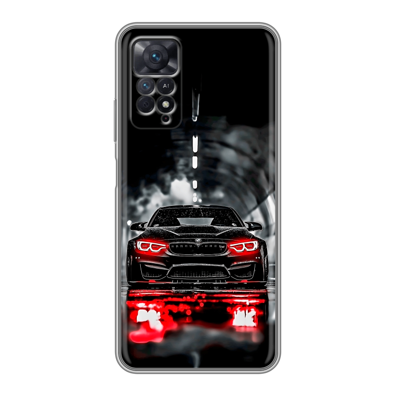 Силиконовый противоударный чехол на Xiaomi Redmi Note 11 Pro с принтом BMW БМВ Силиконовый противоударный чехол на Xiaomi Redmi Note 11 Pro с принтом BMW БМВ