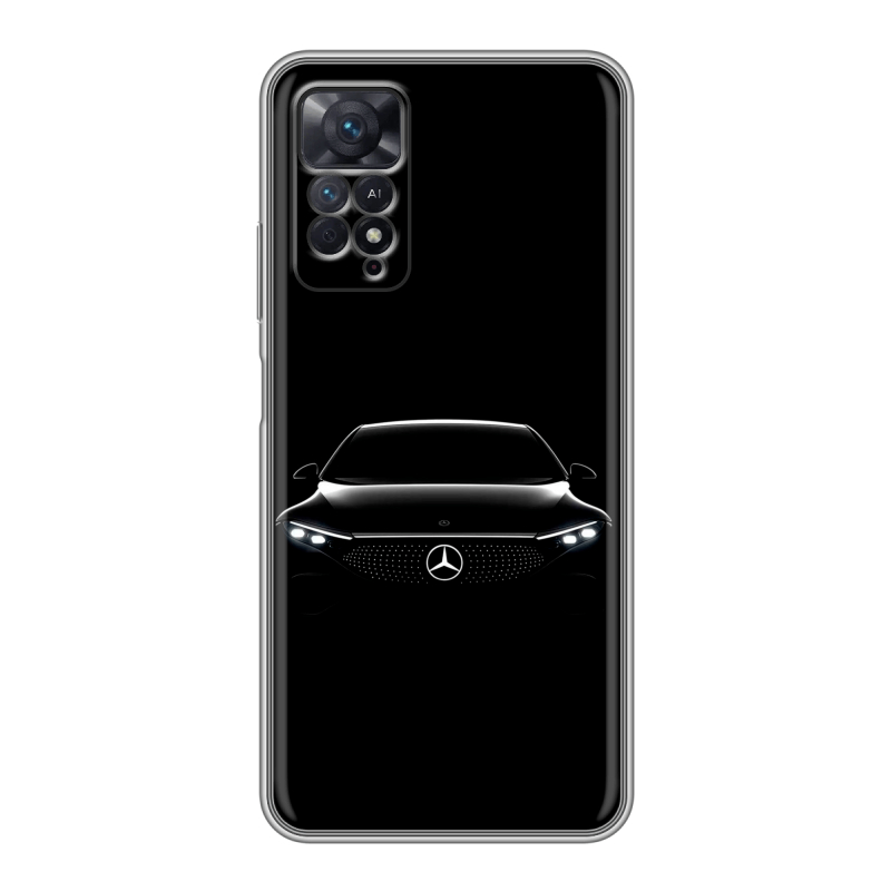 Силиконовый противоударный чехол на Xiaomi Redmi Note 11 Pro с принтом Mercedes Мерседес Силиконовый противоударный чехол на Xiaomi Redmi Note 11 Pro с принтом Mercedes Мерседес