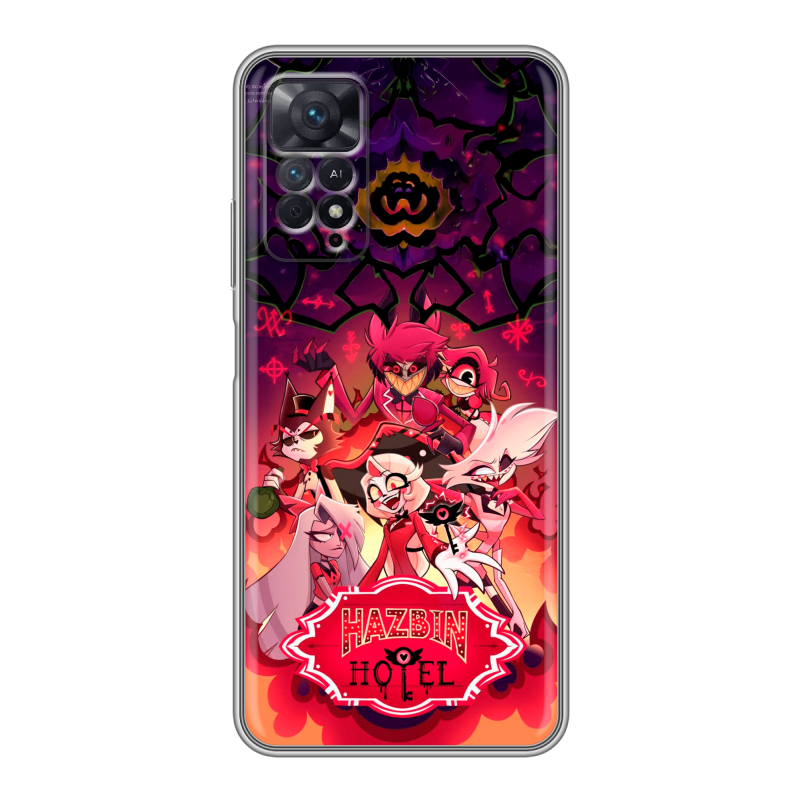 Силиконовый чехол на Xiaomi Redmi Note 11 Pro с принтом Hazbin Hotel Отель Хазбин Силиконовый чехол на Xiaomi Redmi Note 11 Pro с принтом Hazbin Hotel Отель Хазбин