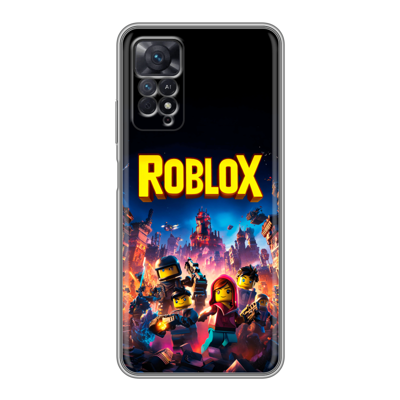 Силиконовый чехол на Xiaomi Redmi Note 11 Pro с принтом Roblox Роблокс Силиконовый чехол на Xiaomi Redmi Note 11 Pro с принтом Roblox Роблокс