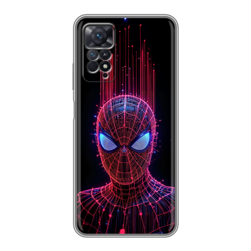 Силиконовый чехол на Xiaomi Redmi Note 11 Pro с принтом Spiderman Человек паук Силиконовый чехол на Xiaomi Redmi Note 11 Pro с принтом Spiderman Человек паук