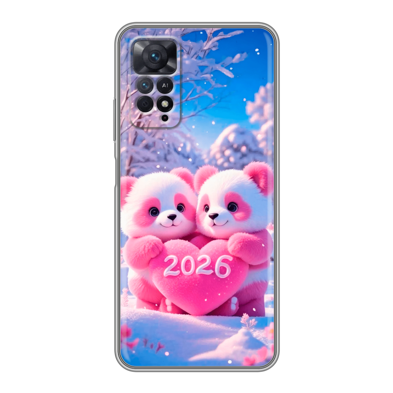 Силиконовый чехол на Xiaomi Redmi Note 11 Pro с принтом Новый год Силиконовый чехол на Xiaomi Redmi Note 11 Pro с принтом Новый год