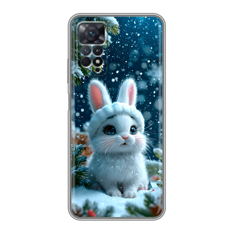 Силиконовый чехол на Xiaomi Redmi Note 11 Pro с принтом Новый год Силиконовый чехол на Xiaomi Redmi Note 11 Pro с принтом Новый год