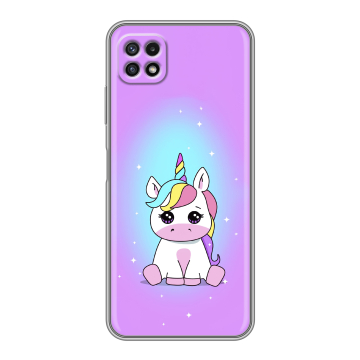 Силиконовый чехол на Samsung Galaxy A22s 5G с принтом Единорог Силиконовый чехол на Samsung Galaxy A22s 5G с принтом Единорог