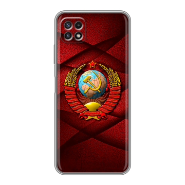 Силиконовый чехол на Samsung Galaxy A22s 5G с принтом Герб СССР Силиконовый чехол на Samsung Galaxy A22s 5G с принтом Герб СССР