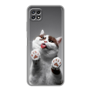 Силиконовый чехол на Samsung Galaxy A22s 5G с принтом Коты Силиконовый чехол на Samsung Galaxy A22s 5G с принтом Коты