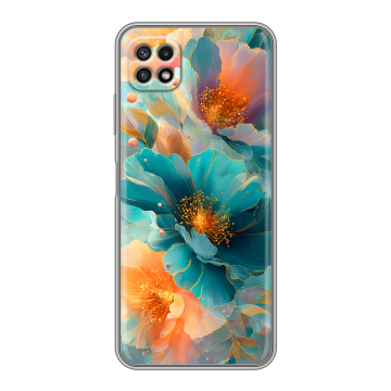 Силиконовый чехол на Samsung Galaxy A22s 5G с принтом Цветы