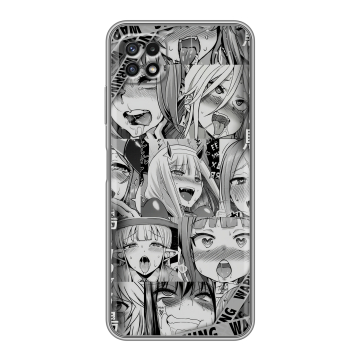 Силиконовый чехол на Samsung Galaxy A22s 5G с принтом Ahegao Ахегао Аниме