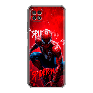 Силиконовый чехол на Samsung Galaxy A22s 5G с принтом Spiderman Человек паук