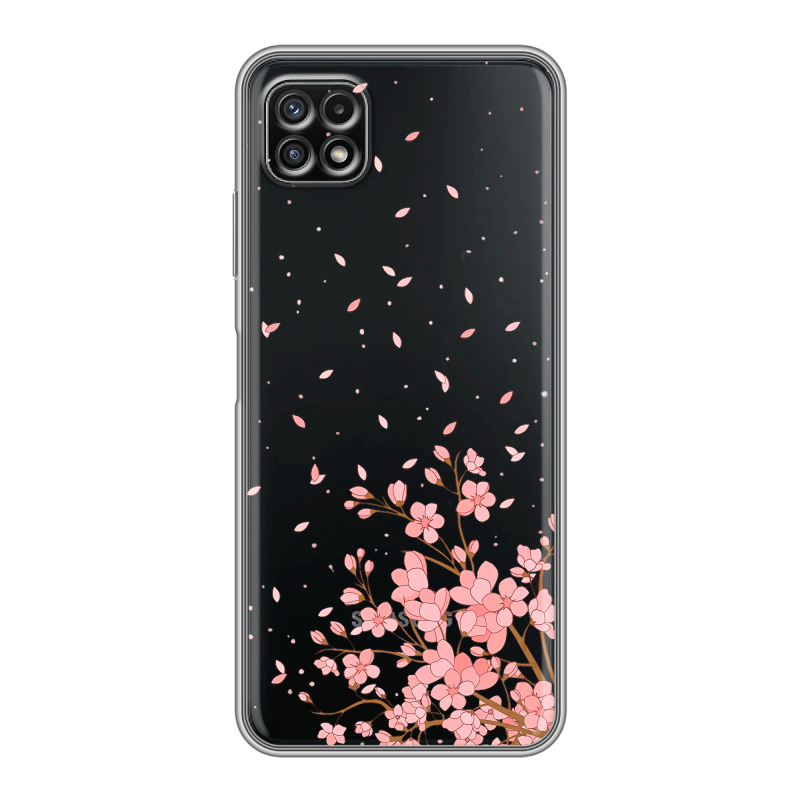 Силиконовый чехол на Samsung Galaxy A22s 5G с принтом Ветка сакуры Силиконовый чехол на Samsung Galaxy A22s 5G с принтом Ветка сакуры