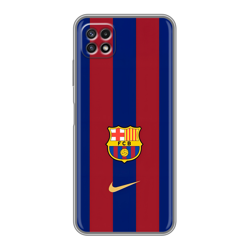 Силиконовый противоударный чехол на Samsung Galaxy A22s 5G с принтом Барселона Barcelona Силиконовый противоударный чехол на Samsung Galaxy A22s 5G с принтом Барселона Barcelona