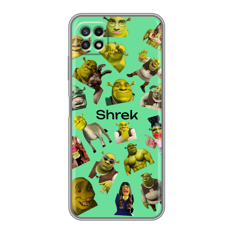 Силиконовый чехол на Samsung Galaxy A22s 5G с принтом Шрек Shrek Силиконовый чехол на Samsung Galaxy A22s 5G с принтом Шрек Shrek