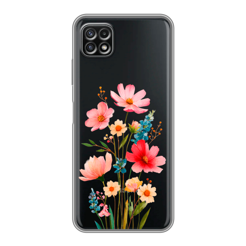 Силиконовый чехол на Samsung Galaxy A22s 5G с принтом Цветы Силиконовый чехол на Samsung Galaxy A22s 5G с принтом Цветы