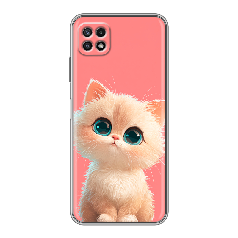 Силиконовый чехол на Samsung Galaxy A22s 5G с принтом Розовый котенок Силиконовый чехол на Samsung Galaxy A22s 5G с принтом Розовый котенок