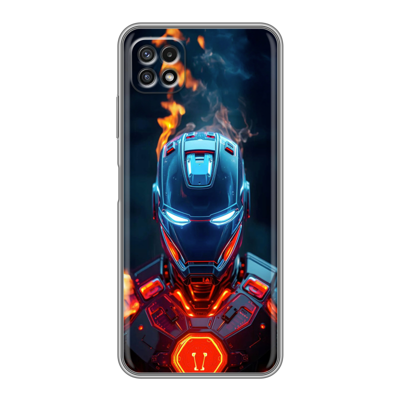 Силиконовый чехол на Samsung Galaxy A22s 5G с принтом IronMan Железный человек Силиконовый чехол на Samsung Galaxy A22s 5G с принтом IronMan Железный человек