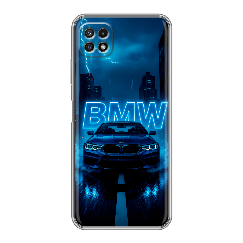 Силиконовый чехол на Samsung Galaxy A22s 5G с принтом BMW БМВ Силиконовый чехол на Samsung Galaxy A22s 5G с принтом BMW БМВ