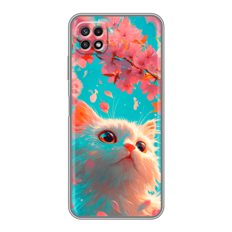 Силиконовый чехол на Samsung Galaxy A22s 5G с принтом Красивый кот Силиконовый чехол на Samsung Galaxy A22s 5G с принтом Красивый кот