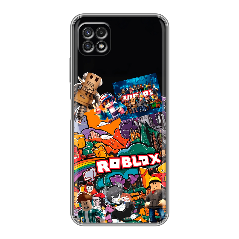 Силиконовый чехол на Samsung Galaxy A22s 5G с принтом Roblox Роблокс Силиконовый чехол на Samsung Galaxy A22s 5G с принтом Roblox Роблокс