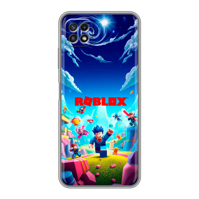 Силиконовый чехол на Samsung Galaxy A22s 5G с принтом Roblox Роблокс Силиконовый чехол на Samsung Galaxy A22s 5G с принтом Roblox Роблокс