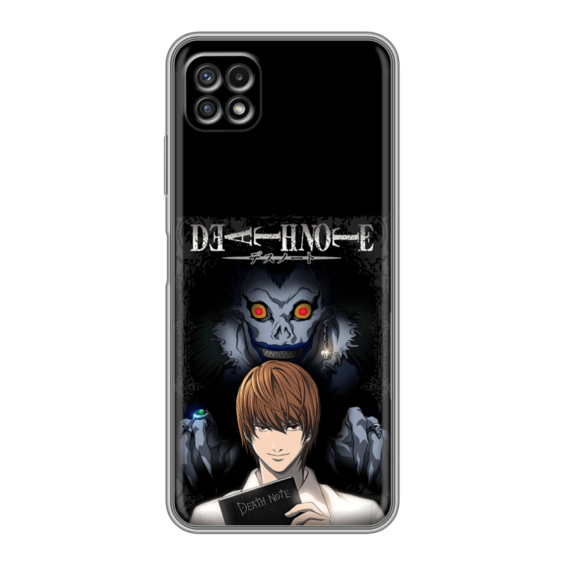 Силиконовый противоударный чехол на Samsung Galaxy A22s 5G с принтом Death note Тетрадь смерти Силиконовый противоударный чехол на Samsung Galaxy A22s 5G с принтом Death note Тетрадь смерти