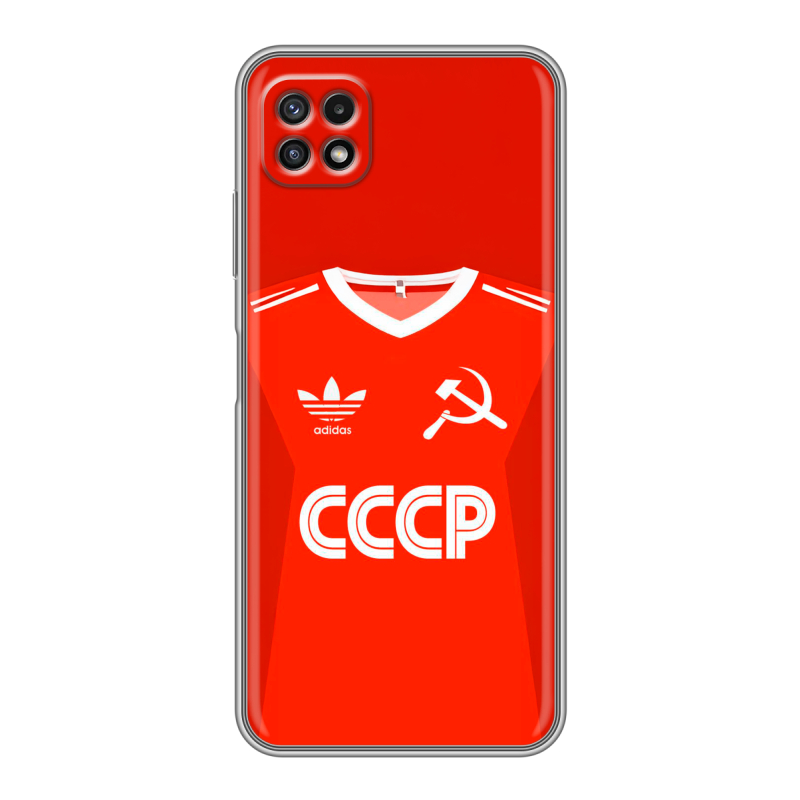 Силиконовый чехол на Samsung Galaxy A22s 5G с принтом Флаг Герб СССР Силиконовый чехол на Samsung Galaxy A22s 5G с принтом Флаг Герб СССР