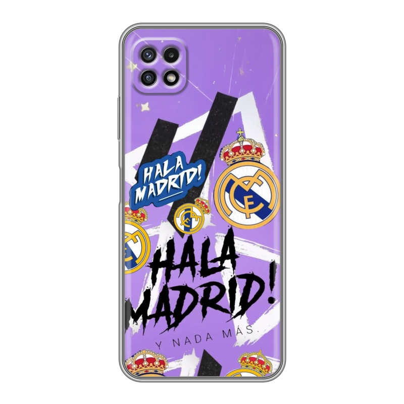Силиконовый противоударный чехол на Samsung Galaxy A22s 5G с принтом Real Madrid Реал Мадрид Силиконовый противоударный чехол на Samsung Galaxy A22s 5G с принтом Real Madrid Реал Мадрид