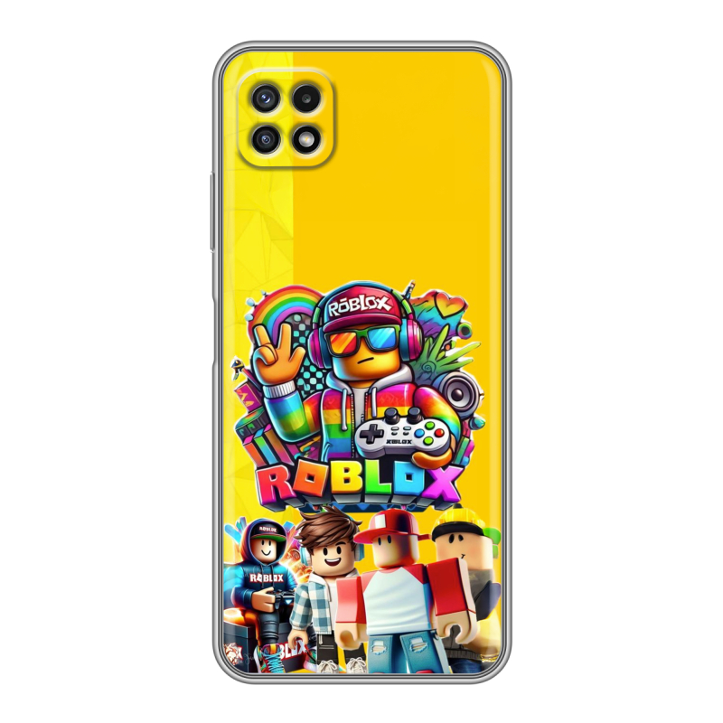 Силиконовый чехол на Samsung Galaxy A22s 5G с принтом Roblox Роблокс Силиконовый чехол на Samsung Galaxy A22s 5G с принтом Roblox Роблокс