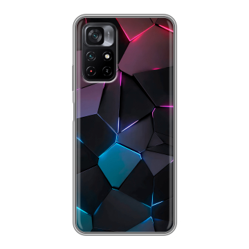 Силиконовый чехол на Xiaomi Poco M4 Pro 5G с принтом Геометрия неона Силиконовый чехол на Xiaomi Poco M4 Pro 5G с принтом Геометрия неона