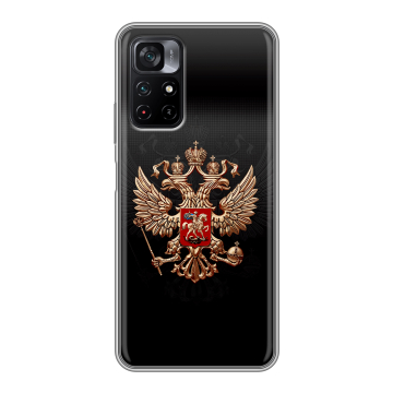 Силиконовый чехол на Xiaomi Poco M4 Pro 5G с принтом Герб России Силиконовый чехол на Xiaomi Poco M4 Pro 5G с принтом Герб России