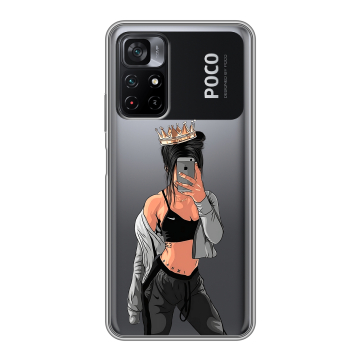 Силиконовый чехол на Xiaomi Poco M4 Pro 5G с принтом Женские принты Силиконовый чехол на Xiaomi Poco M4 Pro 5G с принтом Женские принты
