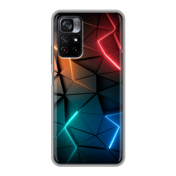 Силиконовый чехол на Xiaomi Poco M4 Pro 5G с принтом Абстракция неон Силиконовый чехол на Xiaomi Poco M4 Pro 5G с принтом Абстракция неон