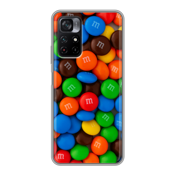 Силиконовый чехол на Xiaomi Poco M4 Pro 5G с принтом Конфеты Силиконовый чехол на Xiaomi Poco M4 Pro 5G с принтом Конфеты