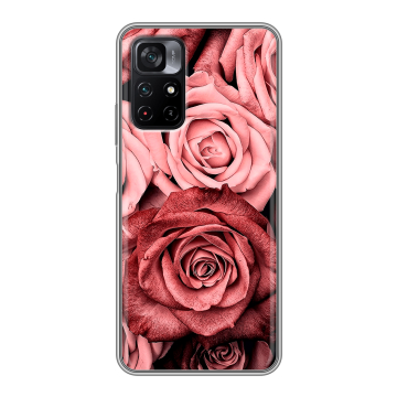 Силиконовый чехол на Xiaomi Poco M4 Pro 5G с принтом Цветы розы Силиконовый чехол на Xiaomi Poco M4 Pro 5G с принтом Цветы розы