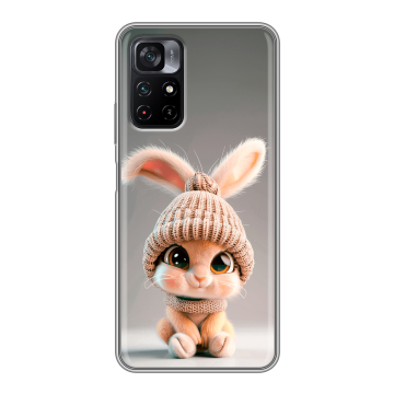 Силиконовый чехол на Xiaomi Poco M4 Pro 5G с принтом Кролик