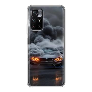 Силиконовый чехол на Xiaomi Poco M4 Pro 5G с принтом BMW БМВ