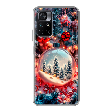 Силиконовый чехол на Xiaomi Poco M4 Pro 5G с принтом Новый год Силиконовый чехол на Xiaomi Poco M4 Pro 5G с принтом Новый год