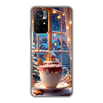 Силиконовый чехол на Xiaomi Poco M4 Pro 5G с принтом Новый год Силиконовый чехол на Xiaomi Poco M4 Pro 5G с принтом Новый год
