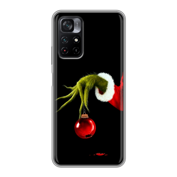 Силиконовый чехол на Xiaomi Poco M4 Pro 5G с принтом Новый год Гринч Силиконовый чехол на Xiaomi Poco M4 Pro 5G с принтом Новый год Гринч